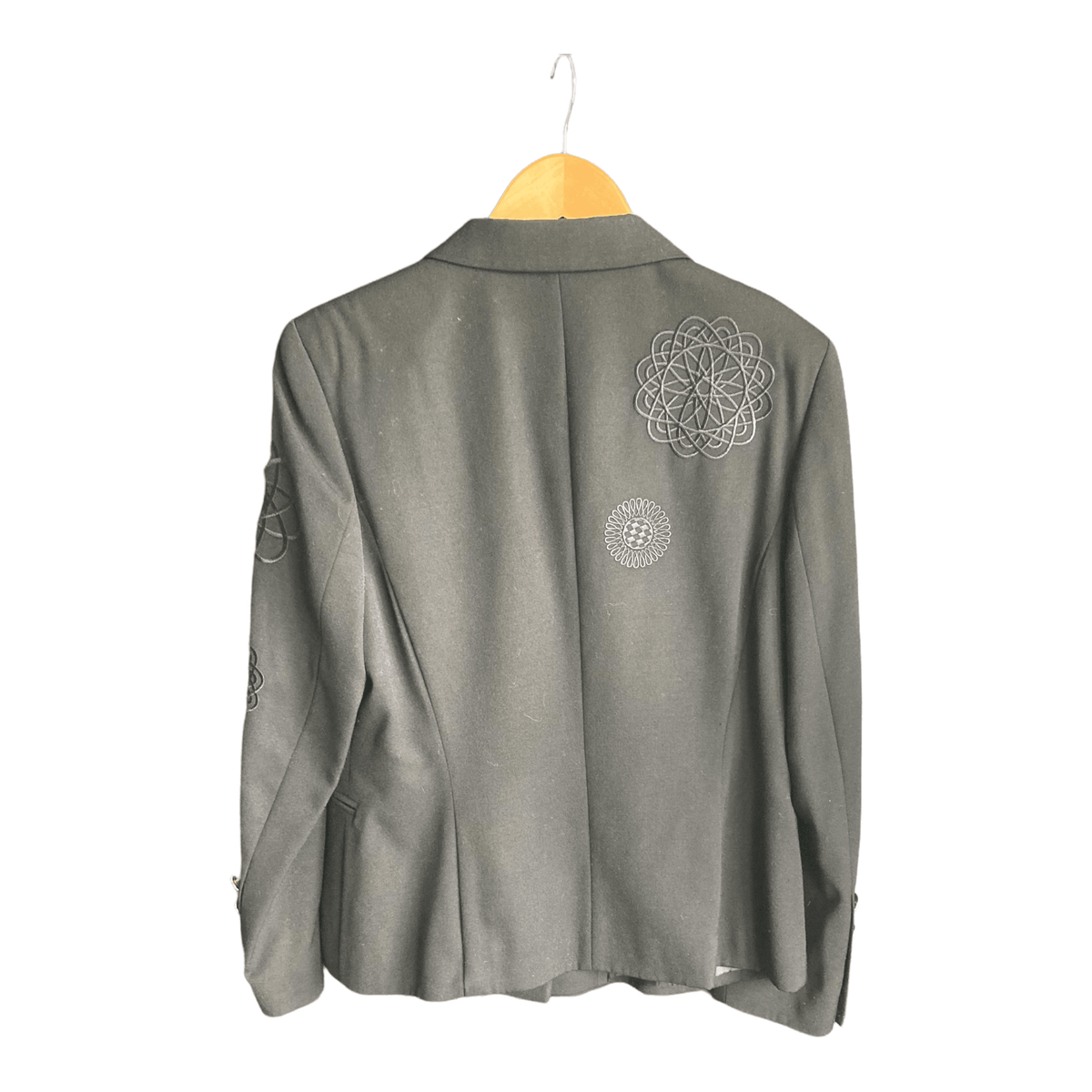 Escada Margaretha Ley Wool Navy Blazer UK Size 10 - Ava & Iva