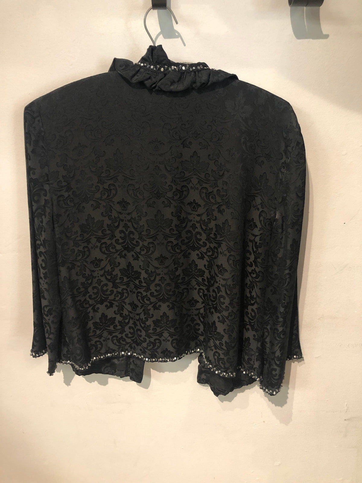 East Silk Mix Jacket Ruffled and Sequin Detail Size12 - Ava & Iva