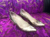 Gina of London metallic gold court shoe scalloped edging UK size 4. - Ava & Iva