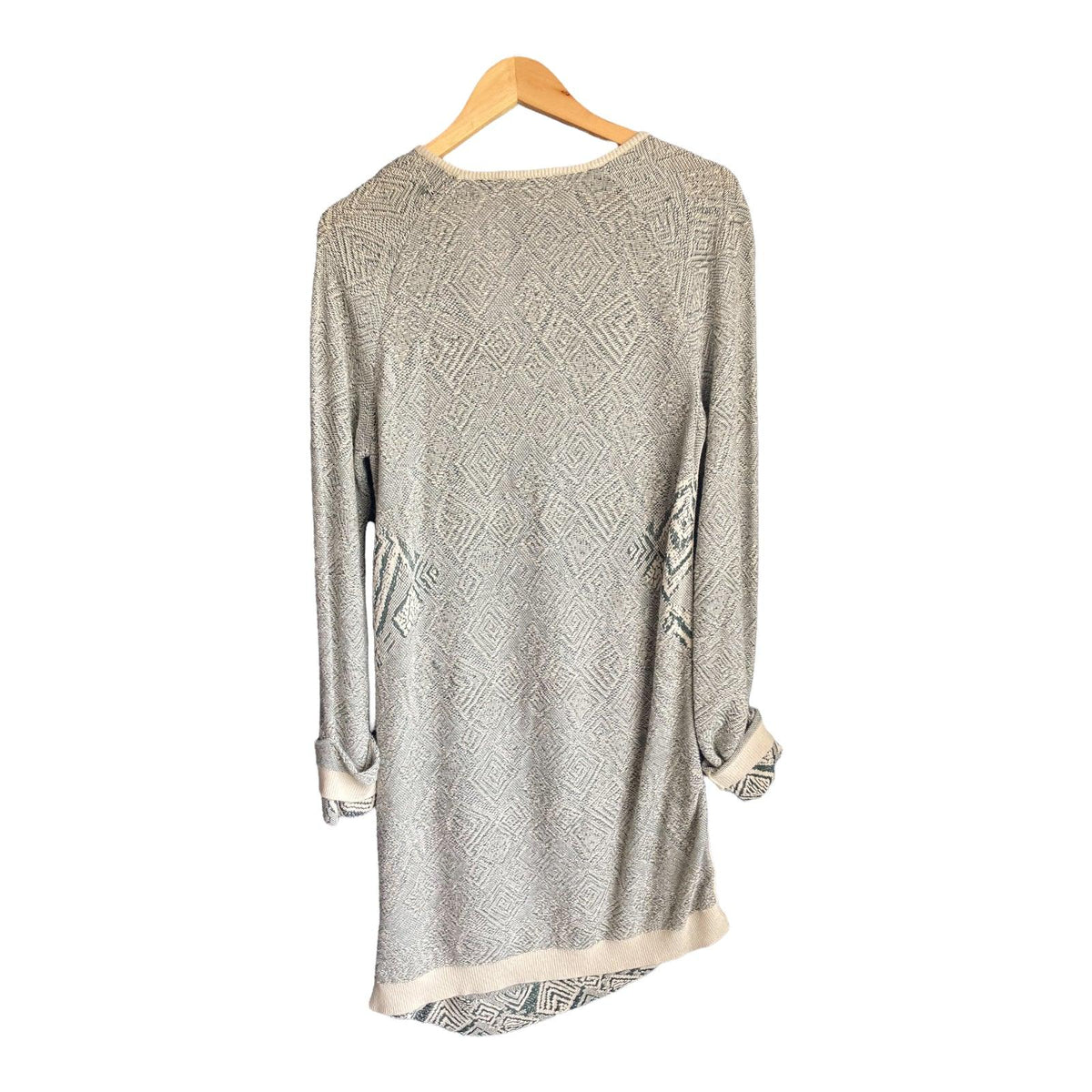 See BY Chloe Wool Mix Green And Cream Long Sleeved Dress UK Size 12 - Ava & Iva