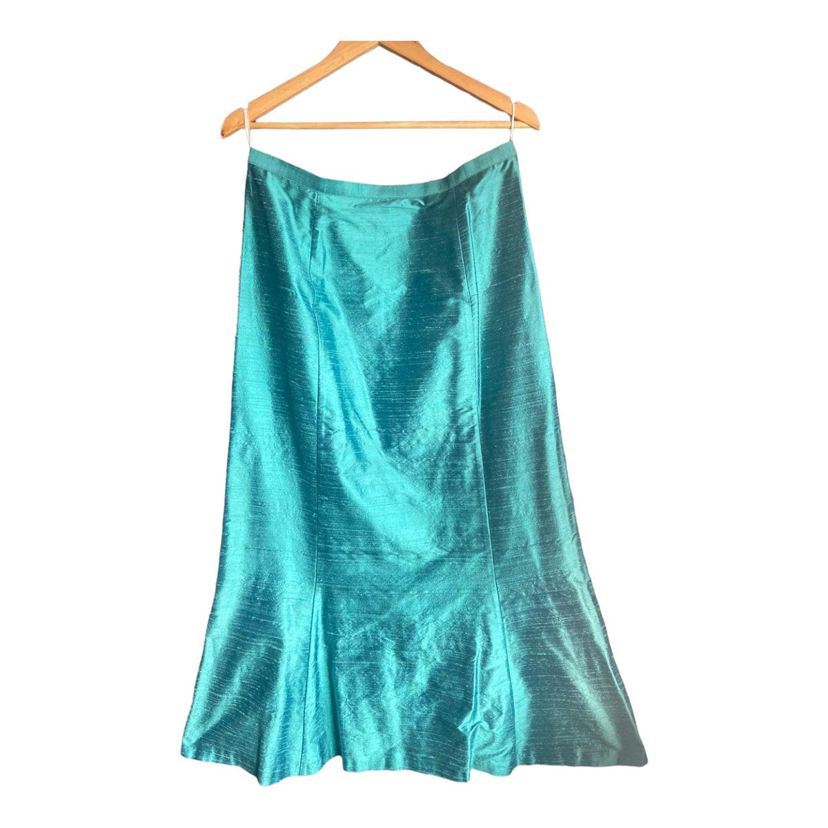 Kirsten Krog Silk Aqua Two Piece Skirt and Sleeveless Top UK Size 14 - Ava & Iva