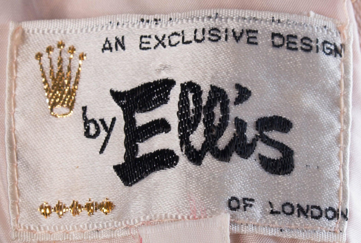 Ellis Vintage A Line Evening Gown Peach Pink with Beads and Sequins UK10/12 - Ava & Iva