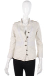 Graeme Black Super Soft Leather Jacket White Size S - Ava & Iva