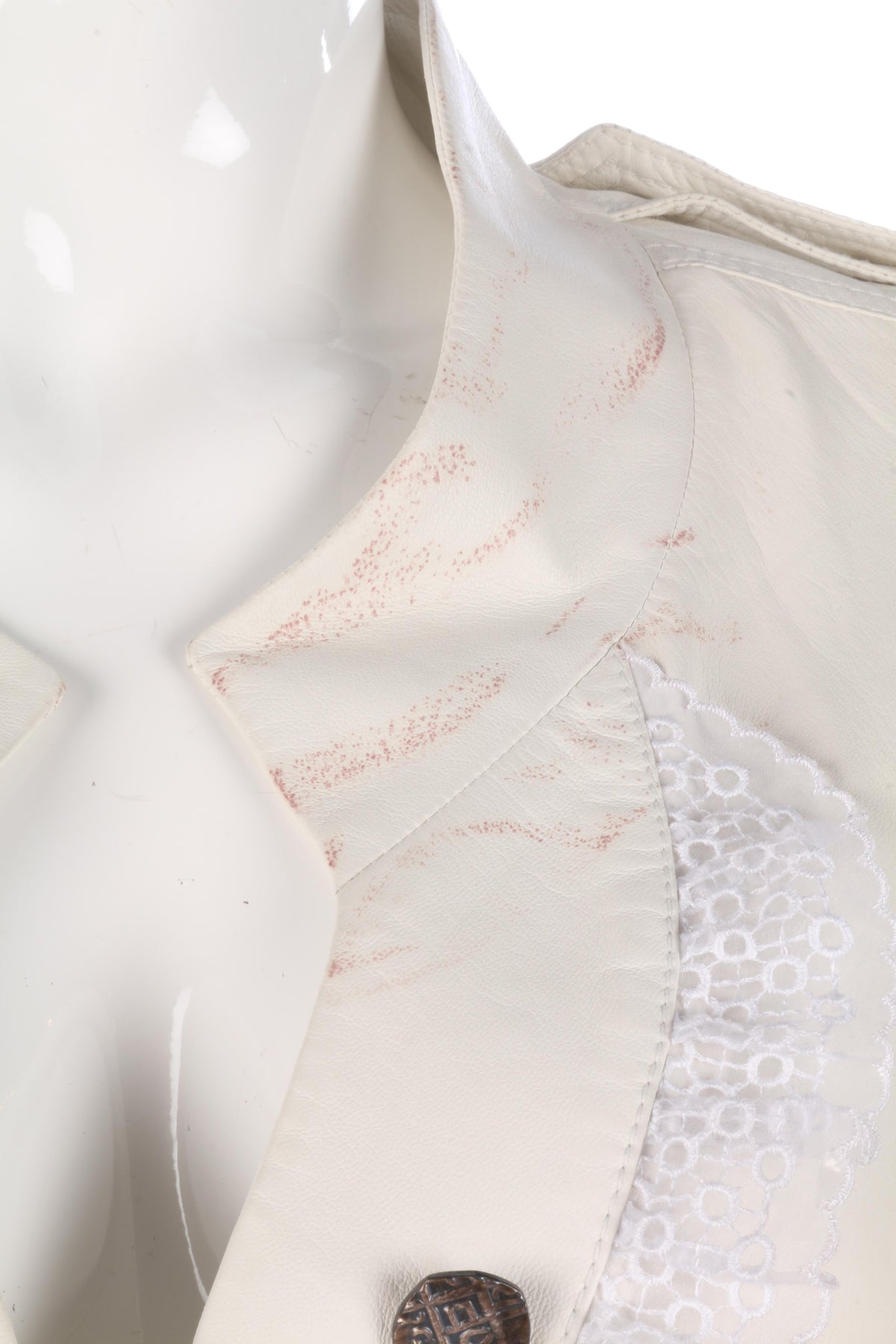 Graeme Black Super Soft Leather Jacket White Size S - Ava & Iva