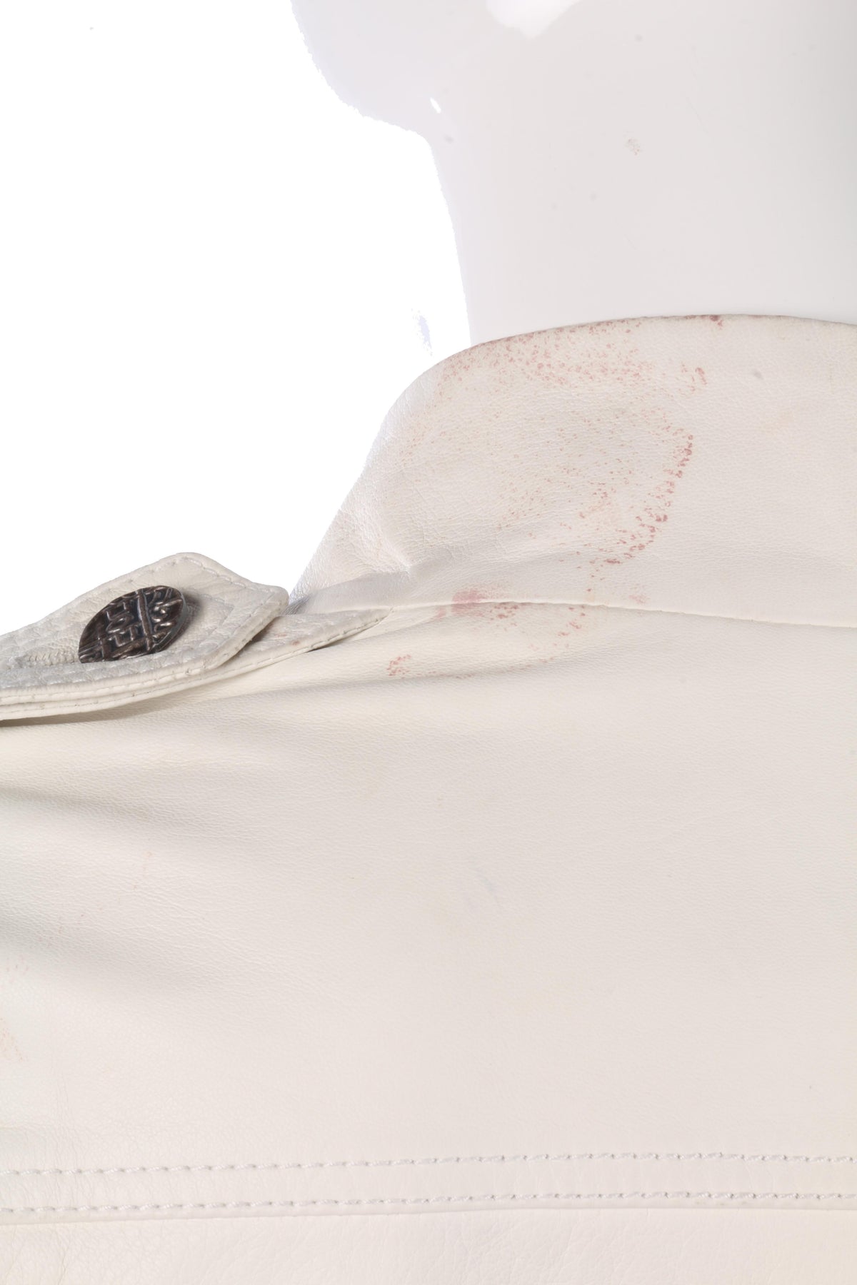 Graeme Black Super Soft Leather Jacket White Size S - Ava & Iva