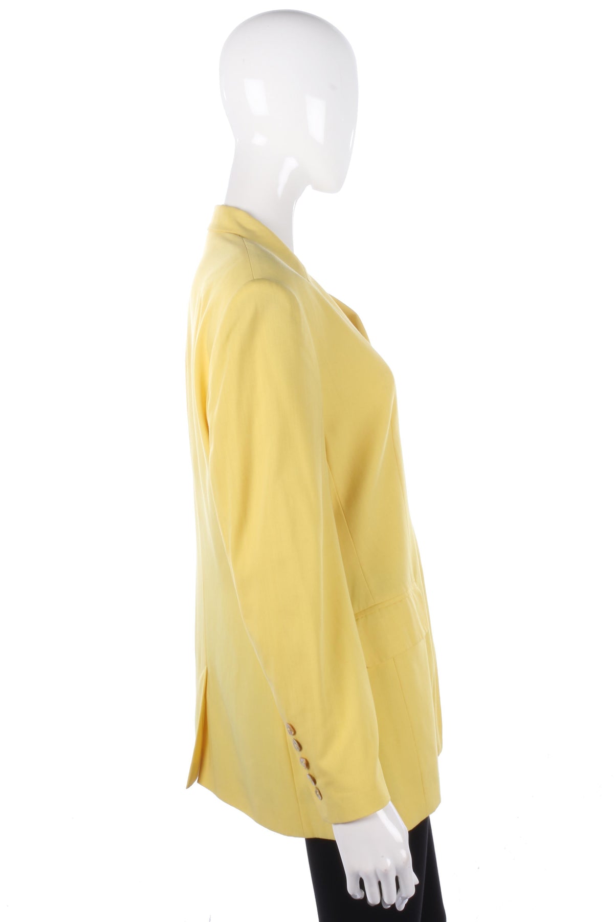 Betty Barclay Jacket Yellow with Mother of Pearl Buttons Size 14 - Ava & Iva