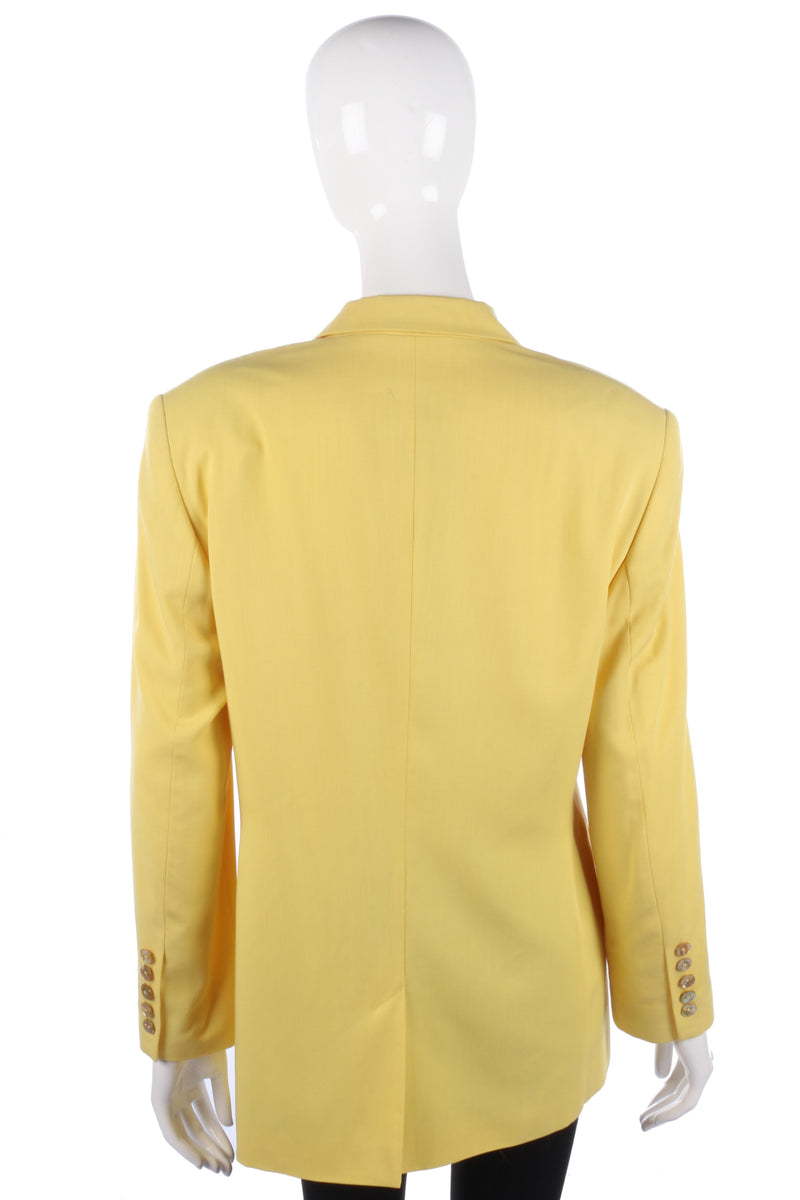 Betty Barclay Jacket Yellow with Mother of Pearl Buttons Size 14 - Ava & Iva
