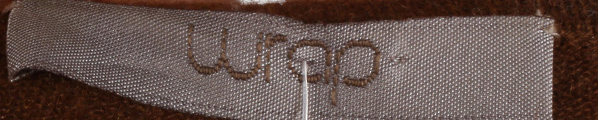 Wrap silk and cashmere brown embroidered cardigan - Ava & Iva