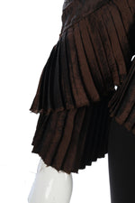 Funky french brown evening jacket with floral embroidery - Ava & Iva