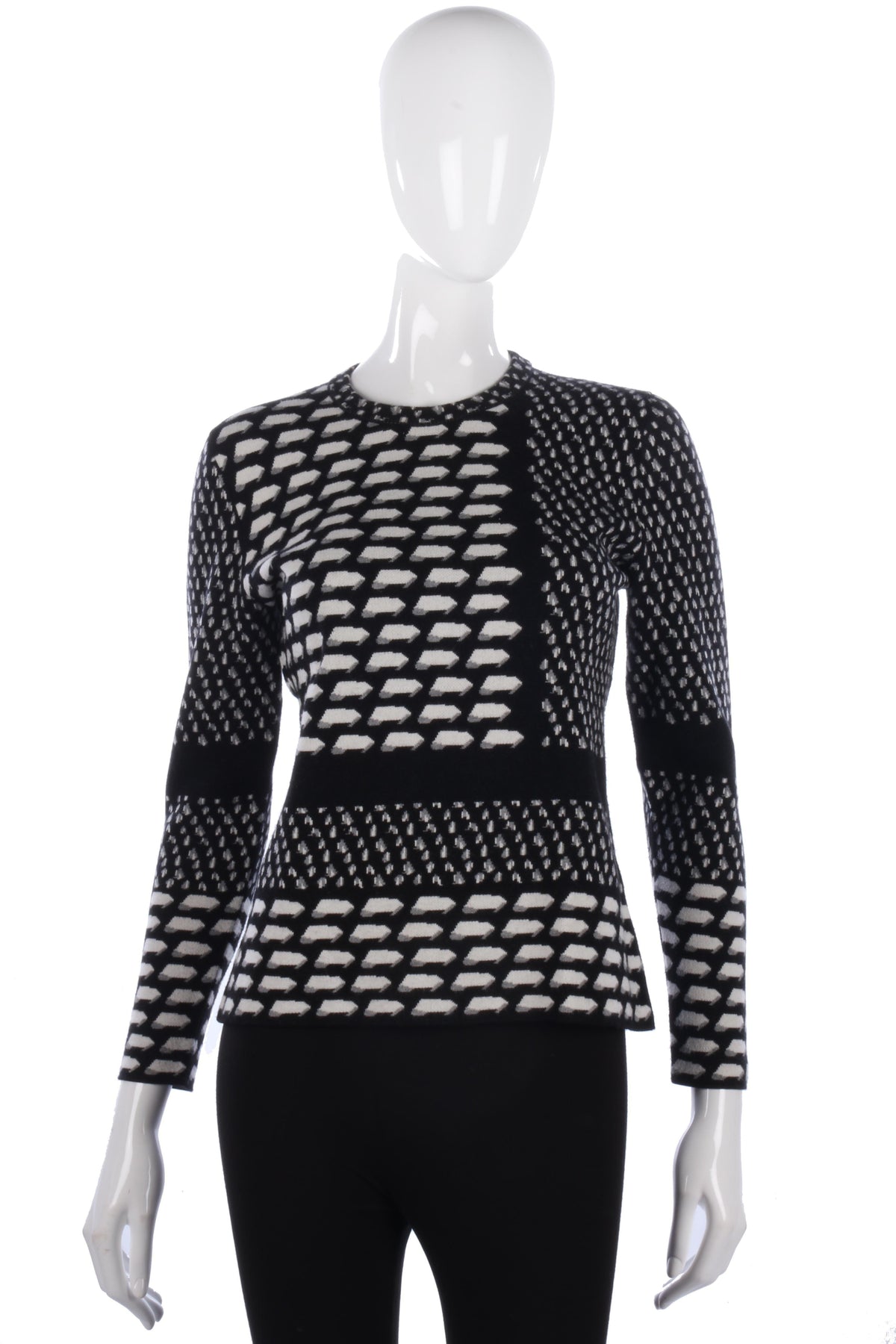 Nicole Farhi black and white jumper size M - Ava & Iva