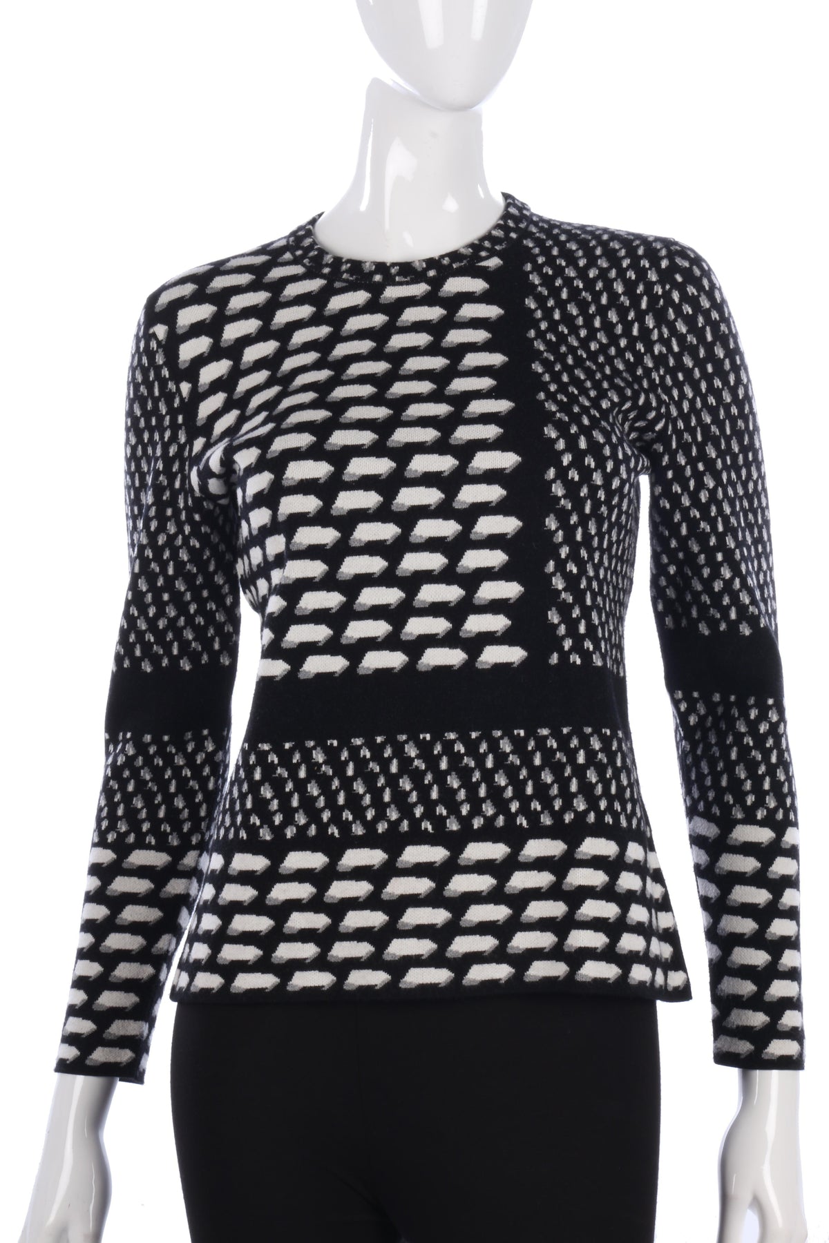 Nicole Farhi black and white jumper size M - Ava & Iva