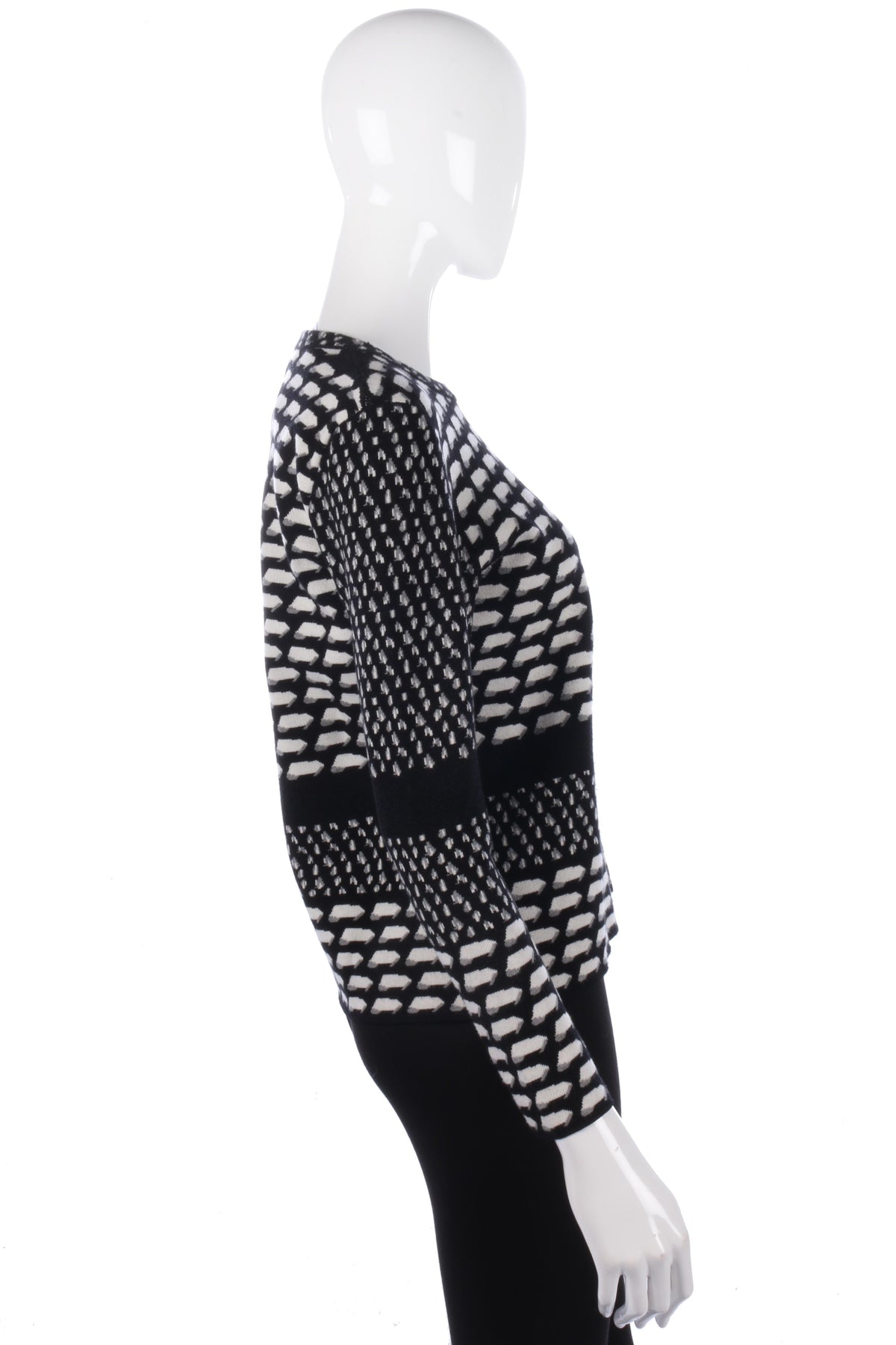 Nicole Farhi black and white jumper size M - Ava & Iva