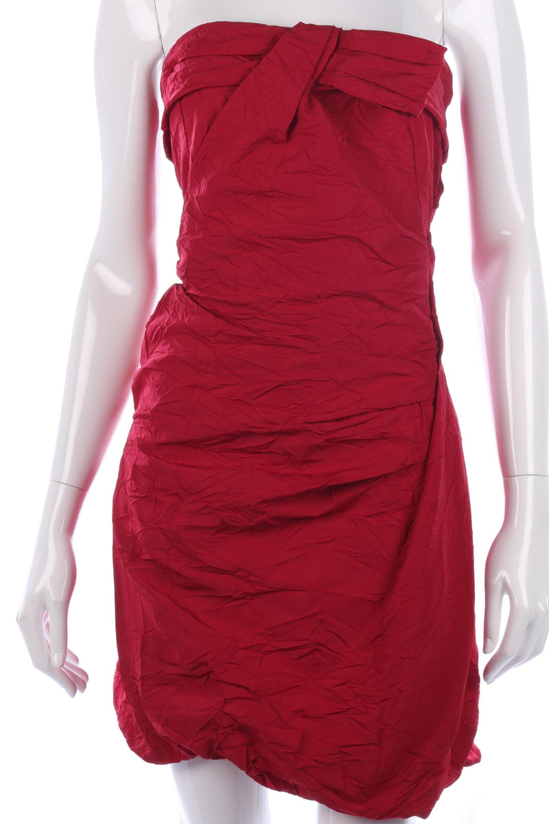 Pinko red strapless cocktail dress, size 12 - Ava & Iva