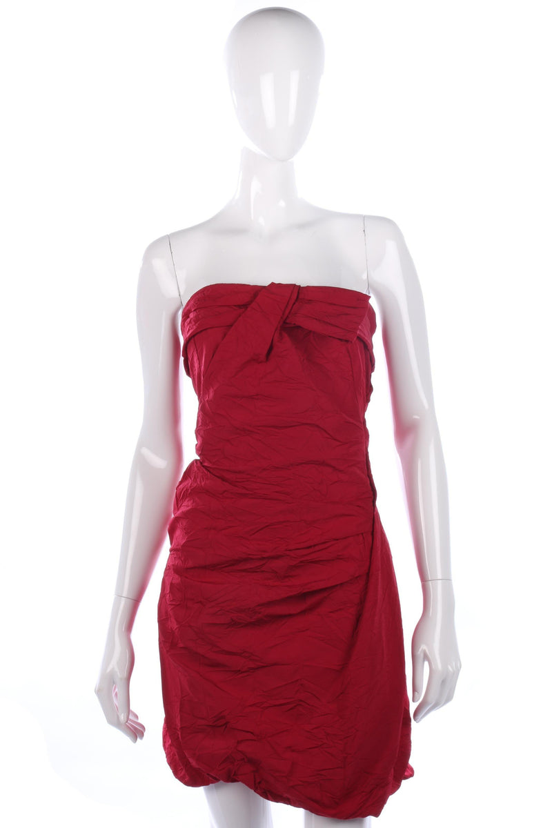 Pinko red strapless cocktail dress, size 12 - Ava & Iva