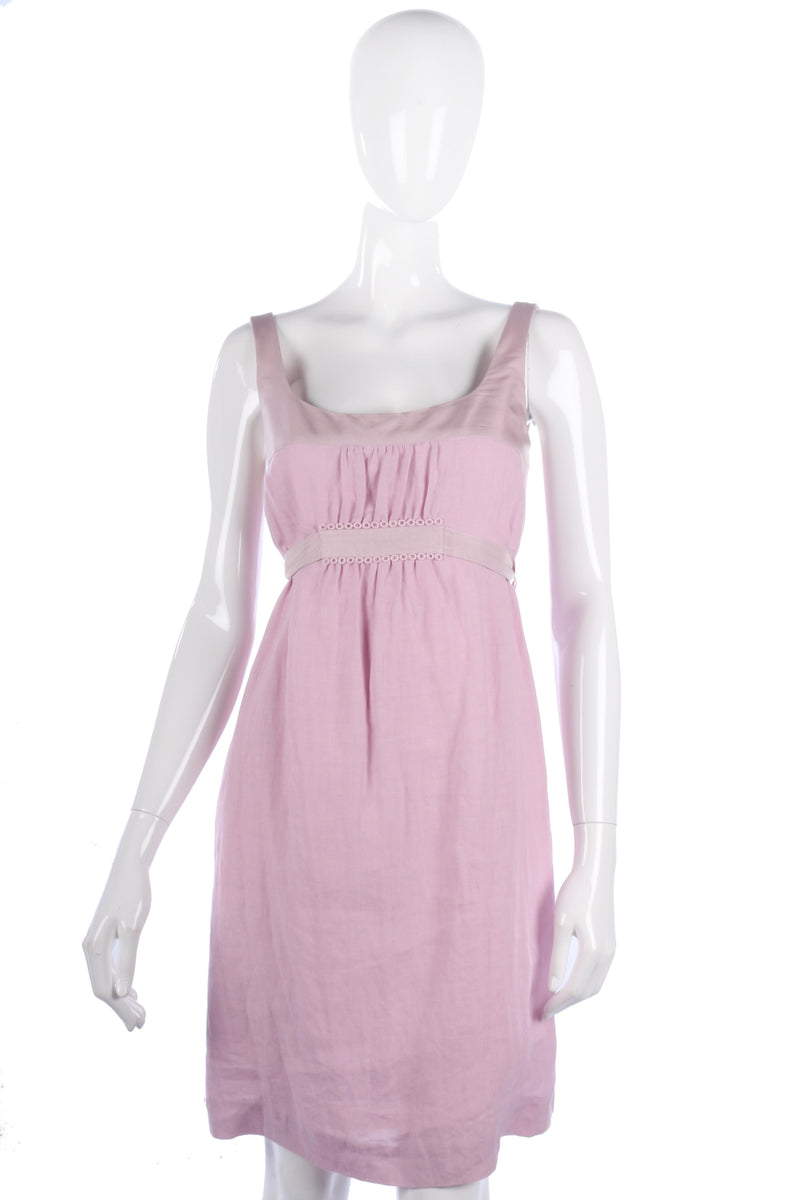 Fabulous Tara Jarmon pink linen and silk dress and jacket size S - Ava & Iva