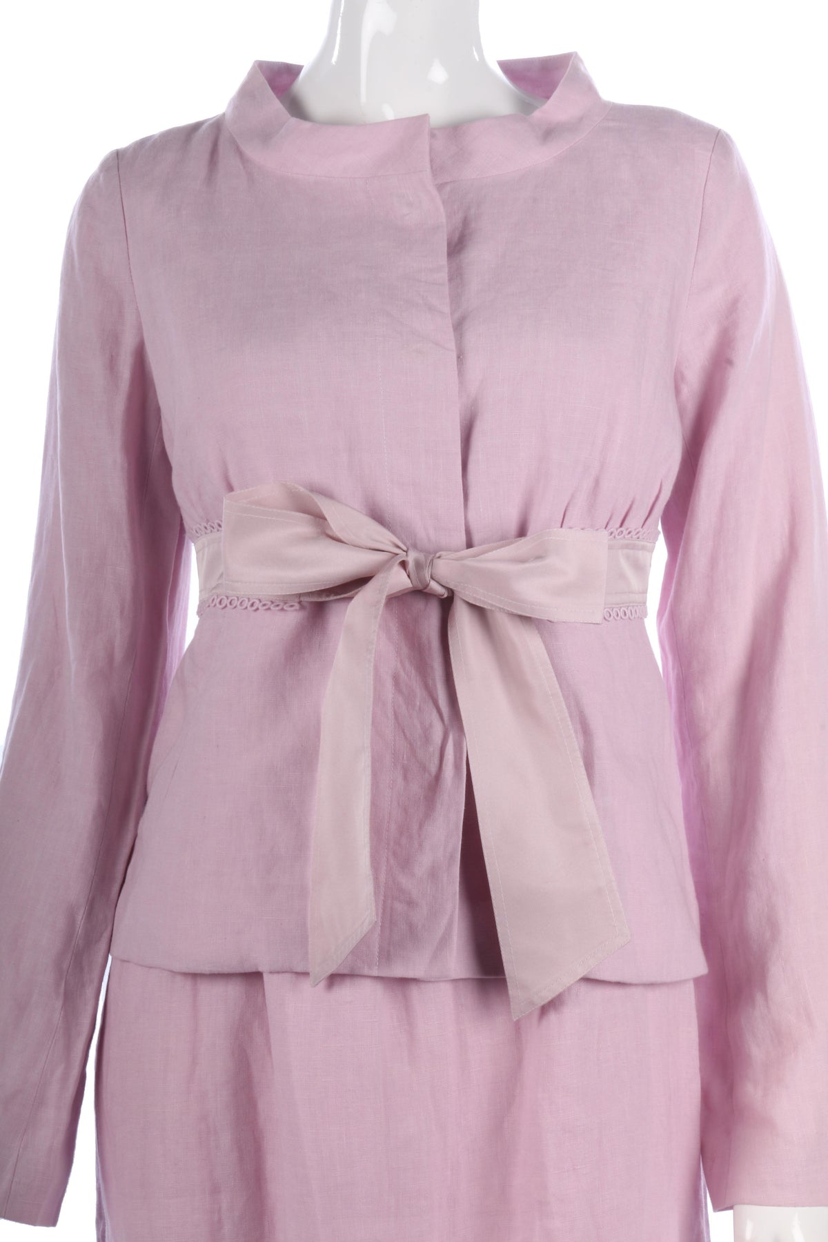 Fabulous Tara Jarmon pink linen and silk dress and jacket size S - Ava & Iva