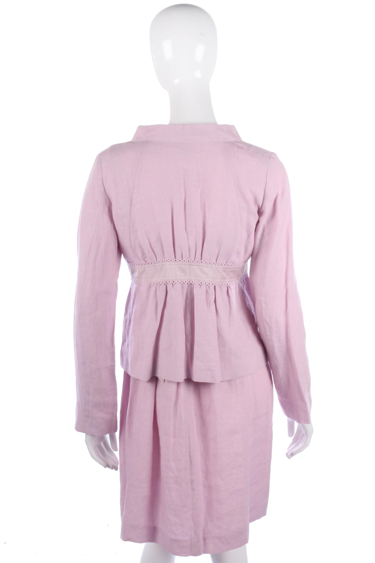 Fabulous Tara Jarmon pink linen and silk dress and jacket size S - Ava & Iva