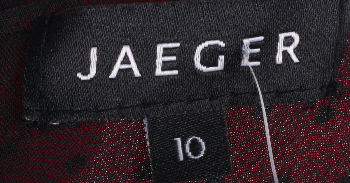 Fabulous Jaeger silk pink dress with ruffle details, size 10 - Ava & Iva