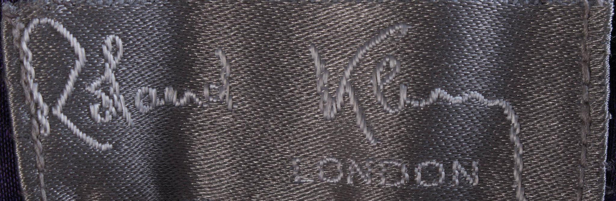 Lovely silk purple skirt with black spots by Roland Kenney - Ava & Iva