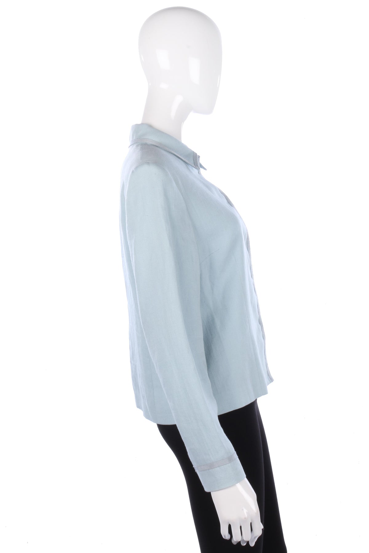 Jigsaw Linen Jacket Light Blue Size 12 - Ava & Iva