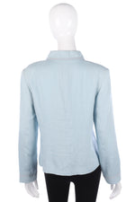 Jigsaw Linen Jacket Light Blue Size 12 - Ava & Iva