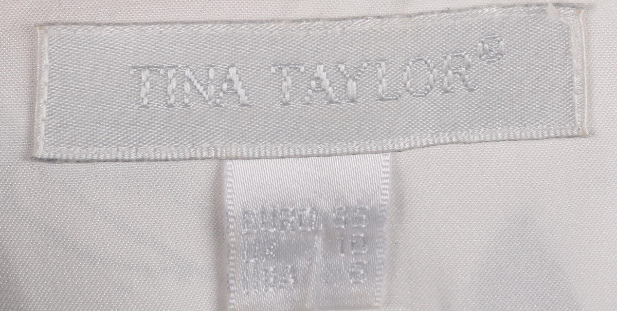 Tina Taylor Dress Silk Black and White Floral Dress Size UK 10 - Ava & Iva