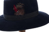 World Originals Homburg Black Felt with Feather Detail Size S (54cm) - Ava & Iva