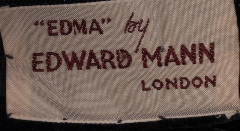 Fabulous Vintage Edward Mann "Edma" Black Velvet Pillbox Hat Size 51cm - Ava & Iva