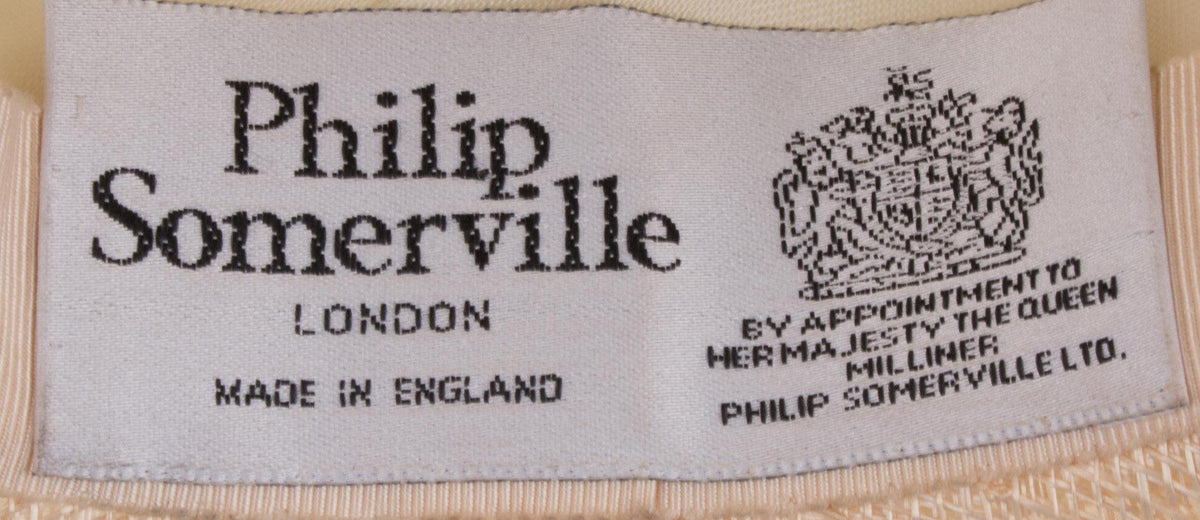 Phillip Somerville Cream Formal Hat with Feather Detail Size 54cm - Ava & Iva