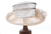 Phillip Somerville Cream Formal Hat with Feather Detail Size 54cm - Ava & Iva
