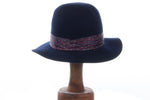 Roxton Sporting Black Fedora with Paisley Band  Size S 52cm - Ava & Iva