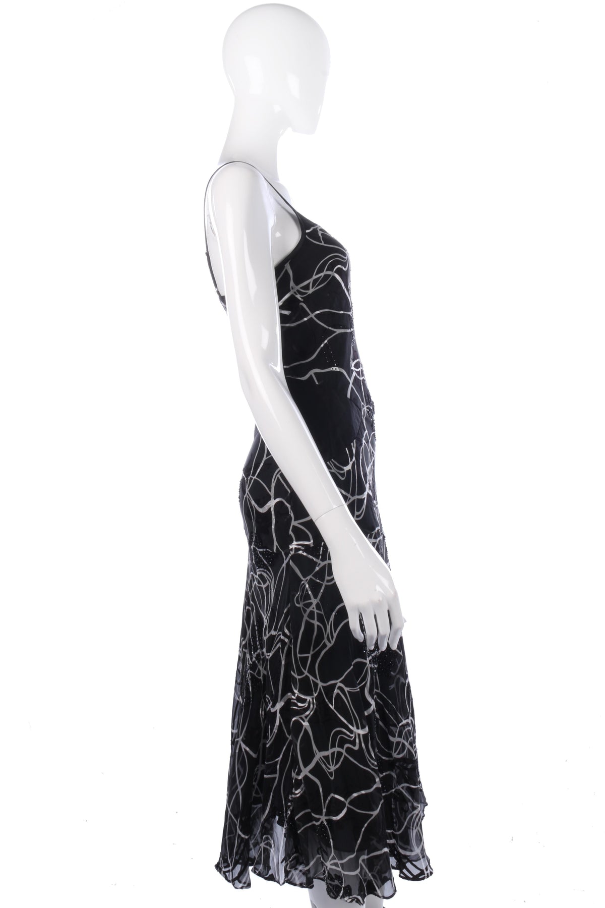 Nicholas Hullington black and white silk dress size 10 - Ava & Iva
