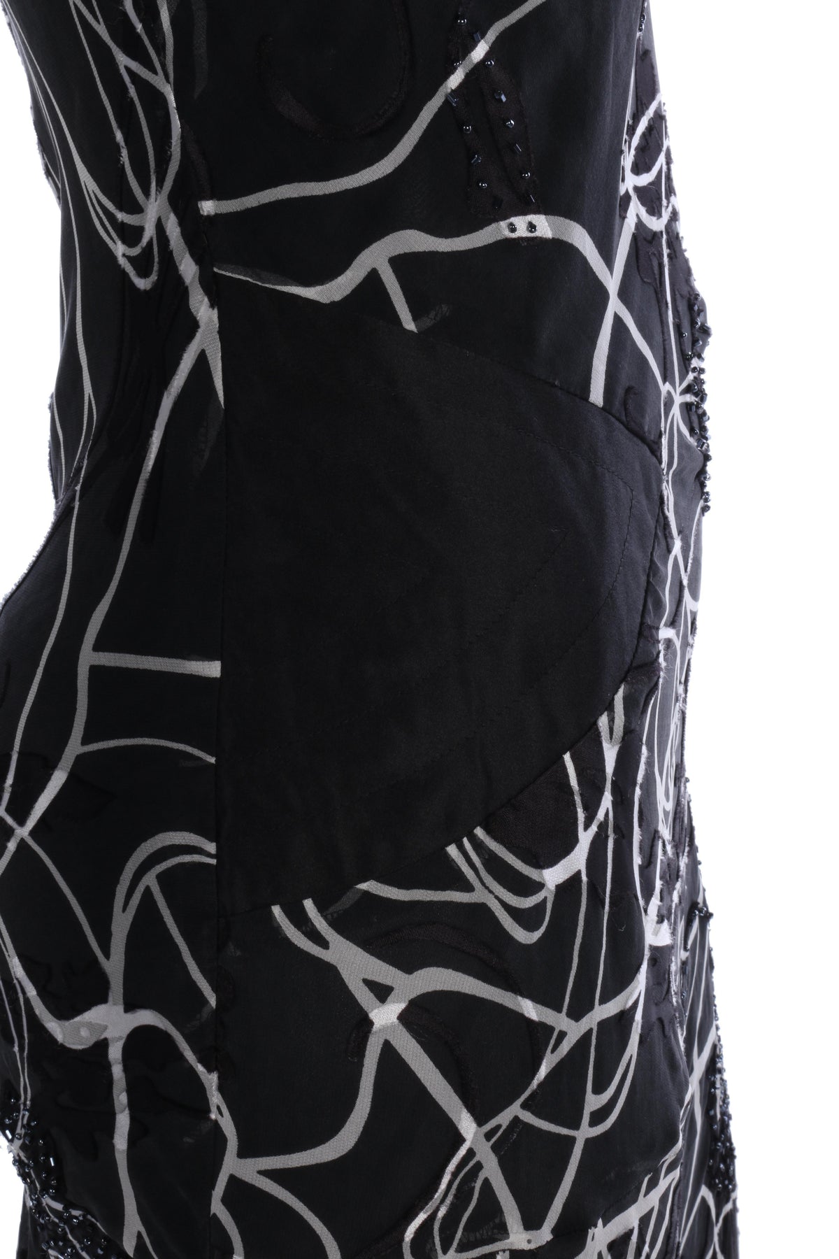 Nicholas Hullington black and white silk dress size 10 - Ava & Iva