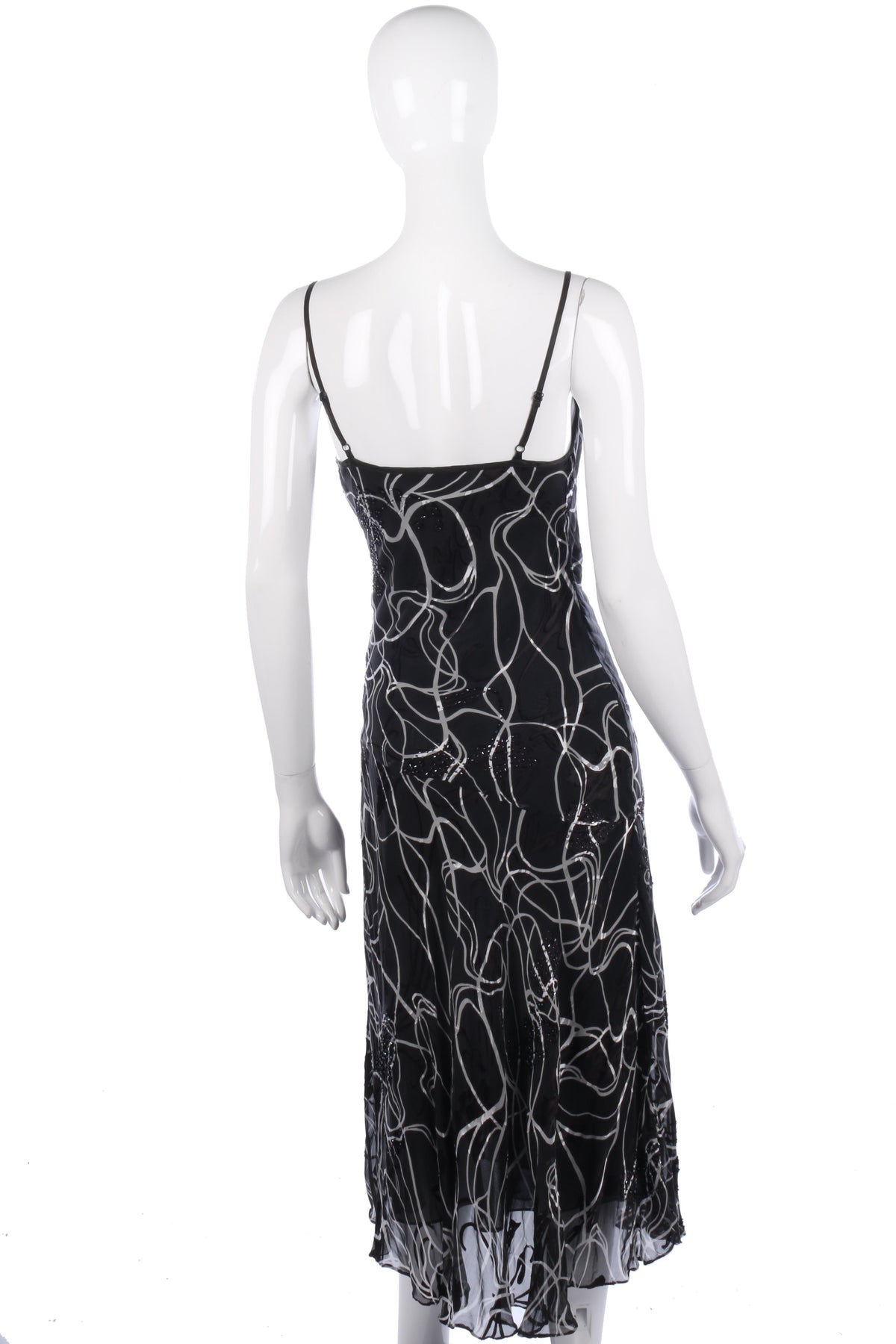 Nicholas Hullington black and white silk dress size 10 - Ava & Iva