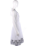 Signature Lovely white halter neck dress with embroidery size 10/12 - Ava & Iva