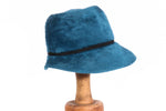Debenette blue fux fur hat  side