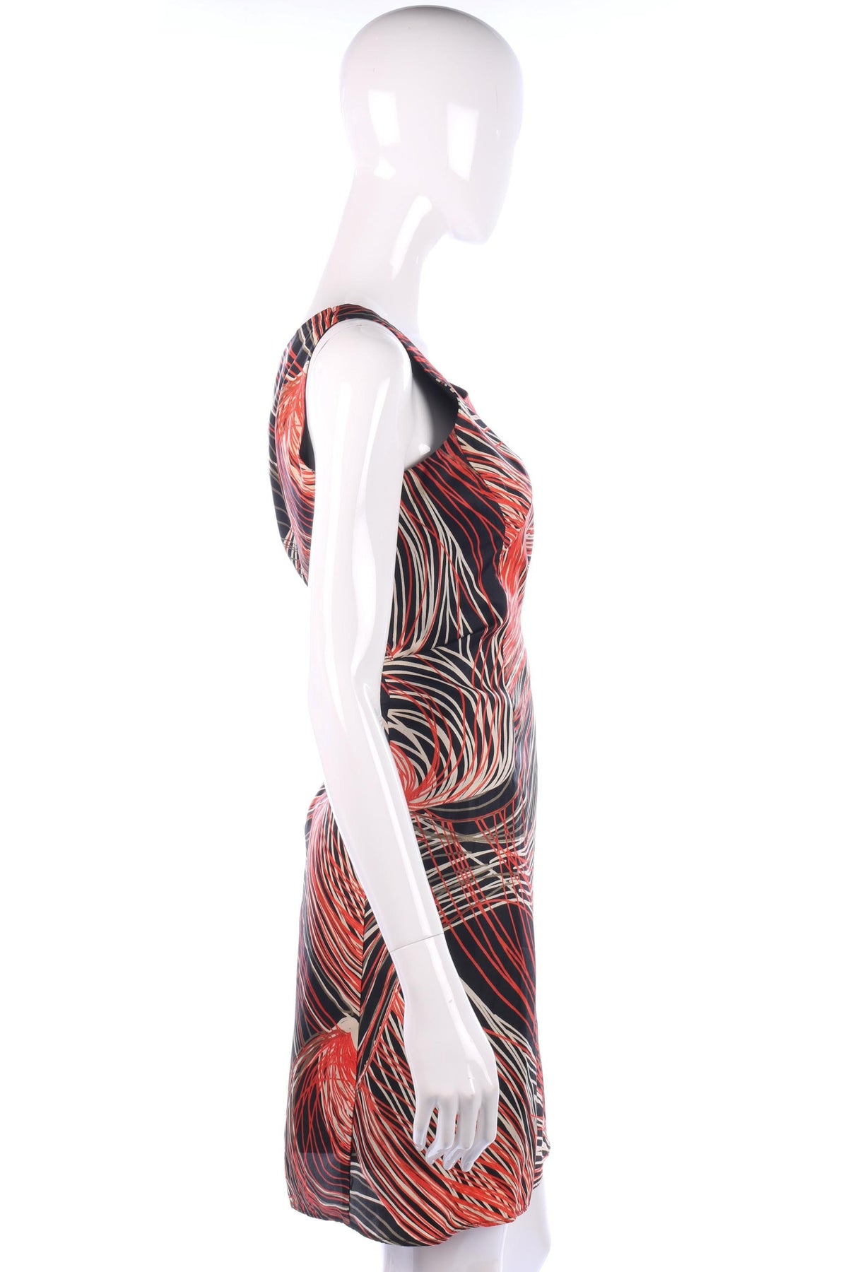 Vintage Frank Usher orange, cream and black dress - Ava & Iva