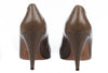 Carvela Vintage Leather Heels Taupe with Dark Brown Edging Size 38 (UK 5) - Ava & Iva