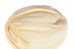Light yellow turban style hat side