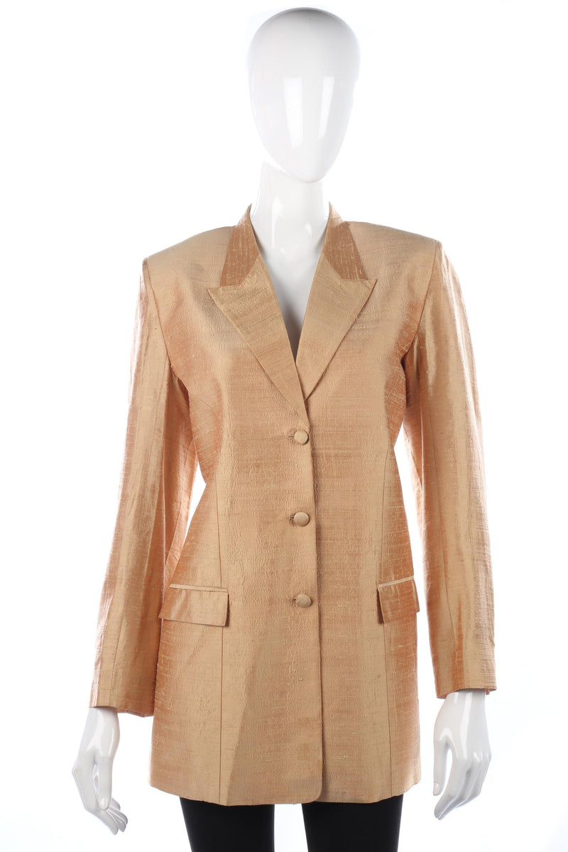 Gold raw silk jacket, size M - Ava & Iva