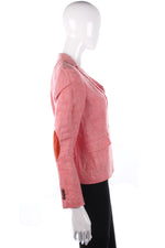 GANT Pink Linen Herringbone Single Breasted Jacket UK 8 - Ava & Iva