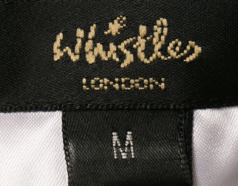 Whistles black short sleeved cardigan size M label
