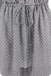 Wrap Tunic Top with Crystal Belt Silk Grey Pattern UK Size 12 - Ava & Iva