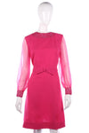 Vintage late 1960's pink dress size M - Ava & Iva