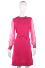 Vintage late 1960's pink dress size M - Ava & Iva