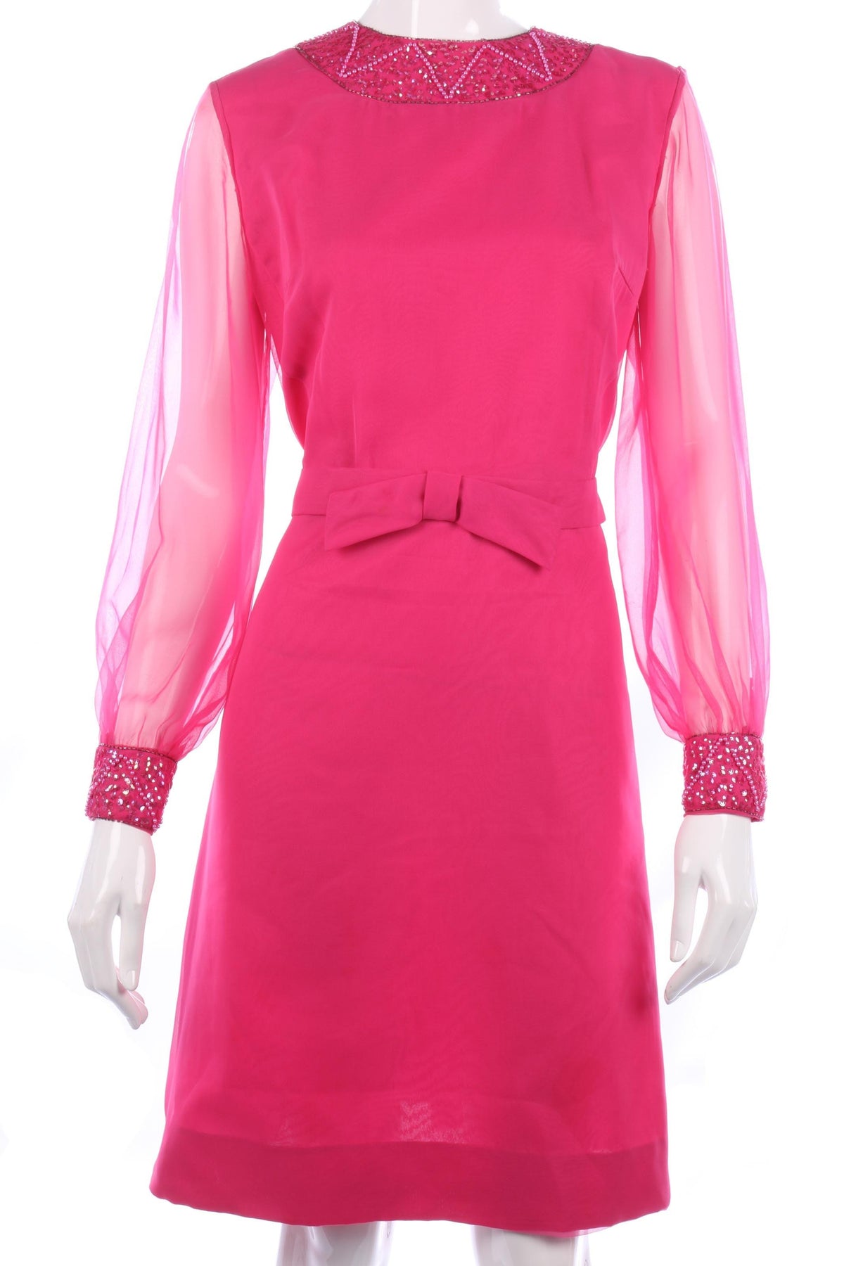 Vintage late 1960's pink dress size M - Ava & Iva