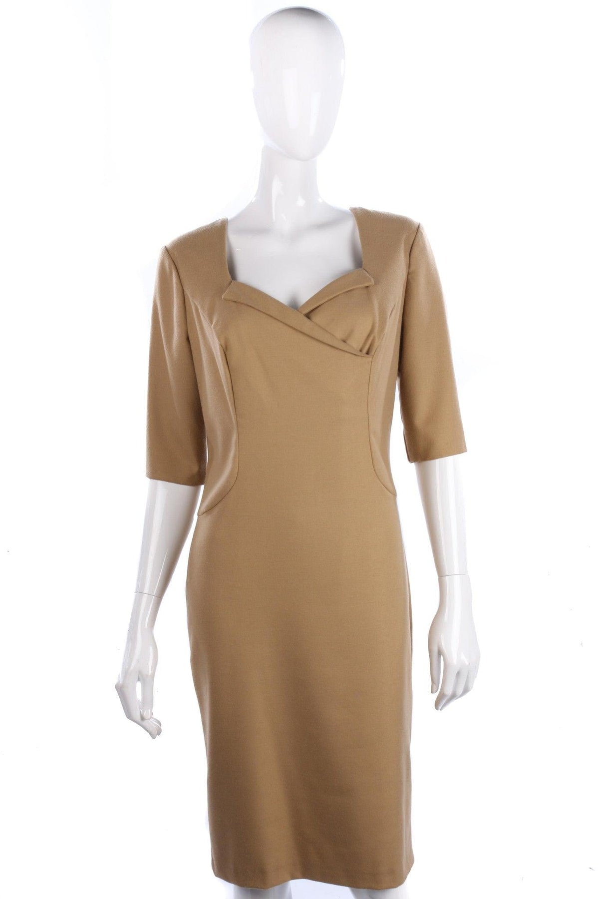 Kenneth Cole Dress Camel Colour UK Size 12 - Ava & Iva