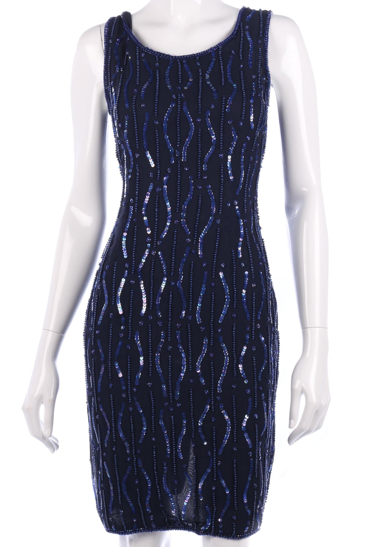 Lovely blue beaded and sequinned dress - Ava & Iva