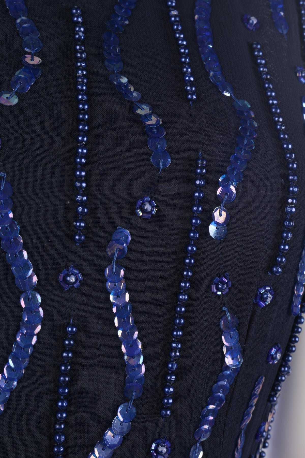 Lovely blue beaded and sequinned dress - Ava & Iva