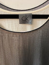 Calvin Klein Grey and Black Silk Sequin Top Size 44 - Ava & Iva
